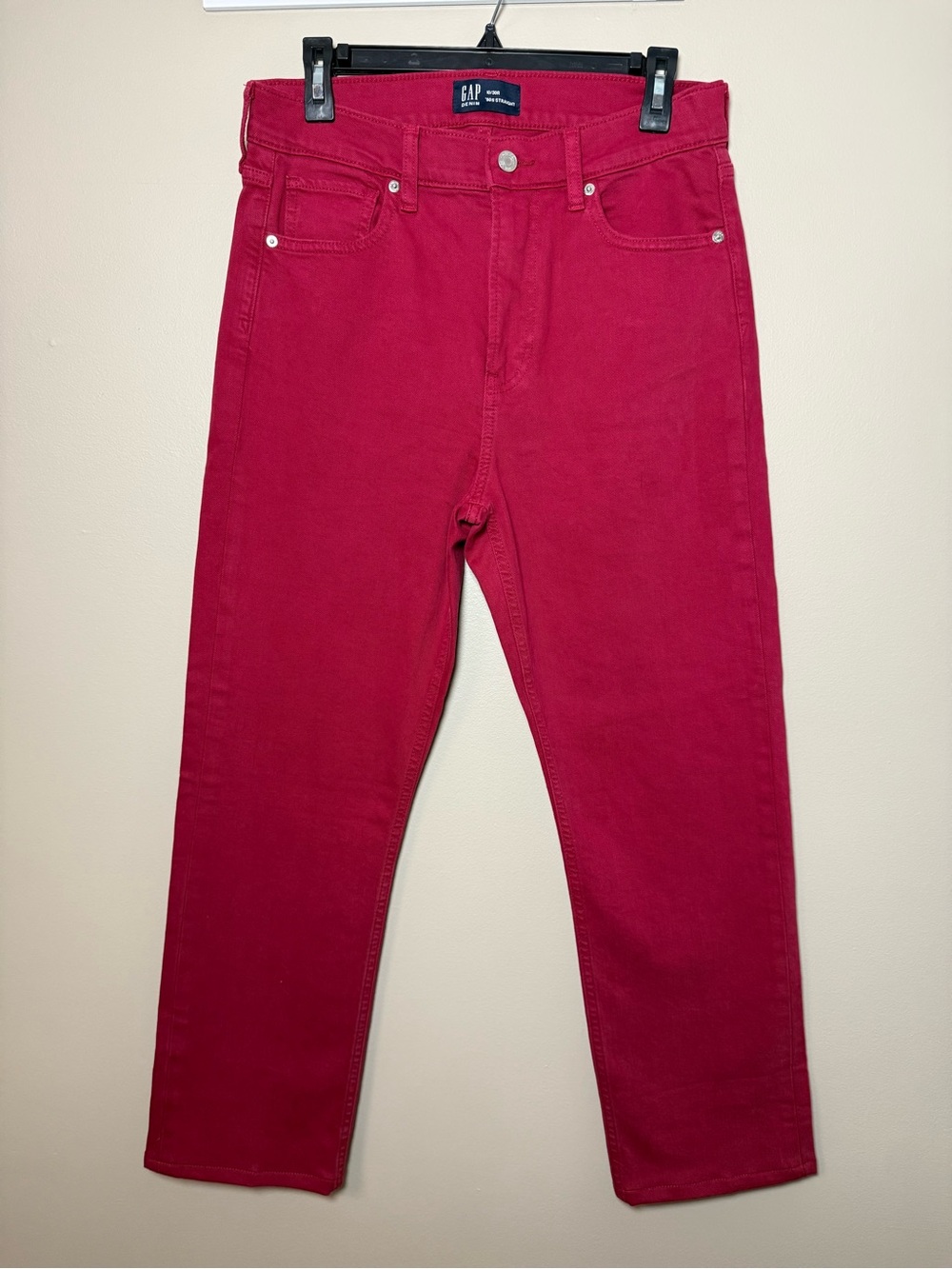 Gap High Rise 90s Straight Leg Jeans Red Size 10 / 30R  Denim